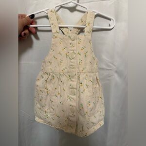 Zara Cream Floral Kids Overall skirt